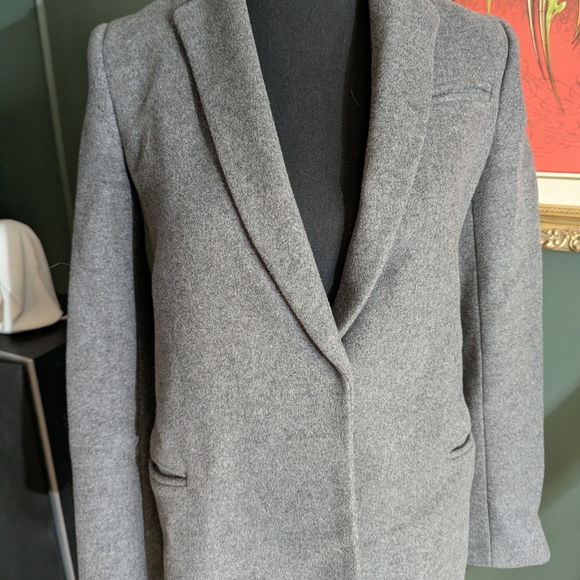 NWOT Aritzia Babaton Stedman Gray Wool and Cashmere Blend Coat XS - Picture 2 of 5